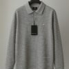 Men’s Gray Striped Polo Sweatshirt – Soft Cotton Blend, Casual Winter Wear 2025 | Zavyaar Fashion