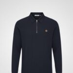 Blue Ribbed Half-Zip Sweatshirt – Premium Knitted Warm Winterwear 2025