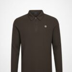 chocolate brown Ribbed Half-Zip Sweatshirt – Premium Knitted Warm Winterwear 2025
